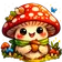 Colorful cartoon animal avatar with big eyes and friendly smile, designed for user profiles.